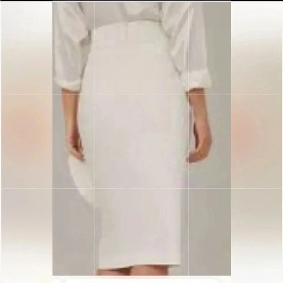 Lauren Ralph Lauren Ivory high waisted Midi skirt Sz 6 - Picture 11 of 11